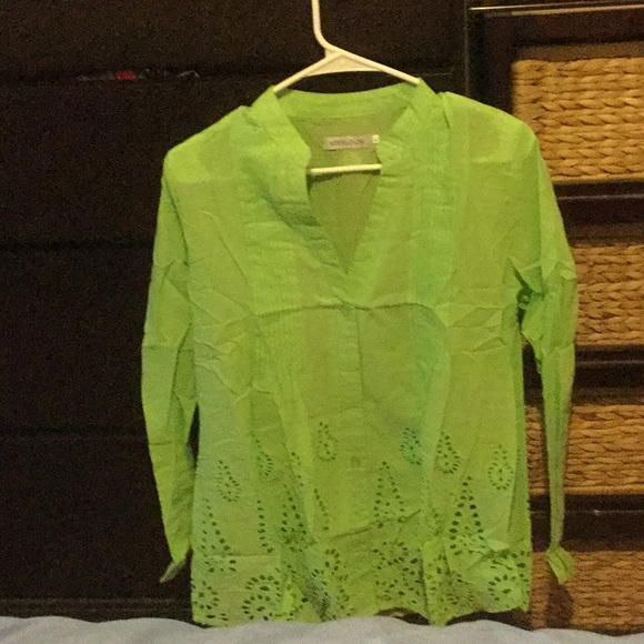MISSLOOK Tops - Green long sleeve shirt